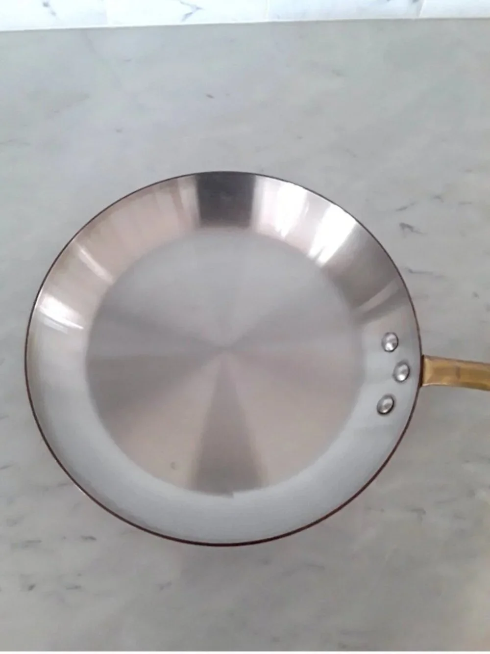 Mauviel Williams Sonoma Copper fry pan brass handle 10